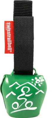 Produktbild von swisstrailbell® fresh Colour: Grün mit weißem Mountainbiker, schwarzes Band