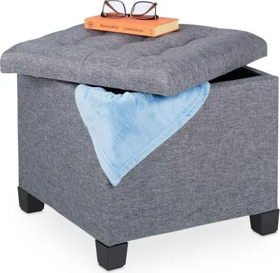 Image de Tabouret avec rembourrage en gris