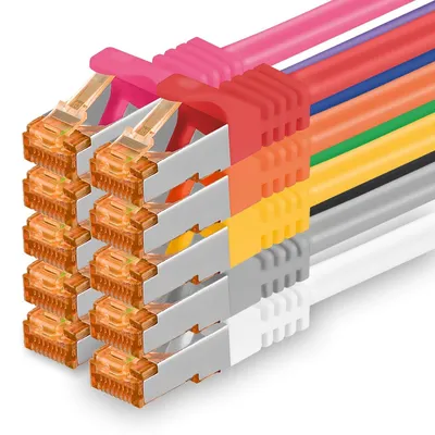 Imagen del producto de Cable Ethernet CAT7, 10 colores, 0,25 metros