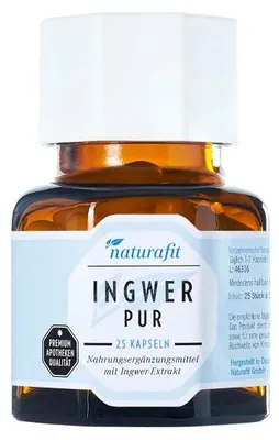Immagine prodotto di naturafit zenzero puro in capsule, 25 capsule