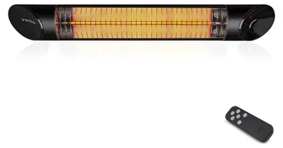 Productafbeelding van Infrarood terrasverwarmer - 2500 watt - zwart - aluminium behuizing - buiten gebruik - warmtestraler