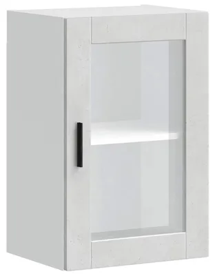 Produktbild von vidaXL Küchen-Hängeschrank mit Glastür Porto Betongrau