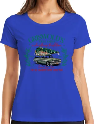 Produktbild von Griswold's Tree Farm Christmas Tradition - Weihnachten Xmas Damen T-Shirt, Blau, S