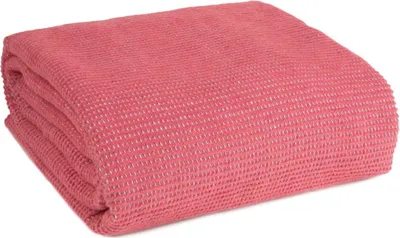 Obrázek produktu pro Eurofirany 70x160 Amber powder pink bavlněný akrylový přehoz na křeslo D91