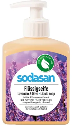 Imagen del producto de Jabón líquido para botellas Sodasan, aroma a lavanda, 300 ml