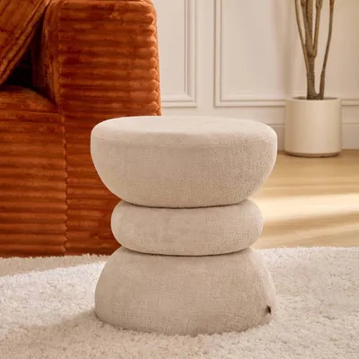 Produktbild von Eazy Living Totem Pouf Ø 36 cm Philomène Elfenbein