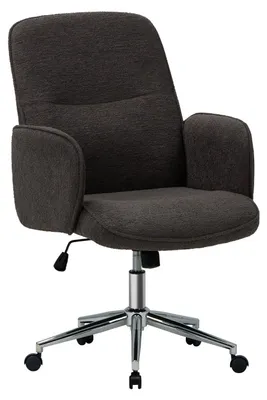 Produktbild von COLAMY Ergonomischer Bürostuhl – Hohe Rückenlehne im Muschel-Design, drehbar mit Rollen – Grau