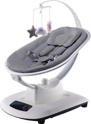 Produktbild von Elektrische Babywippe - Babyschaukel - Fernbedienung - 5D-Schwingtechnik - Musik - Adaptive Neigung - 0–6 Monate - bis 20 kg - Dunkelgrau
