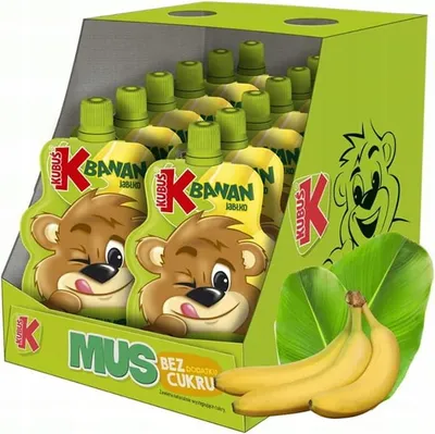 Zdjęcie produktu dla Kubuś Mus 100% banan jabłko 100 g