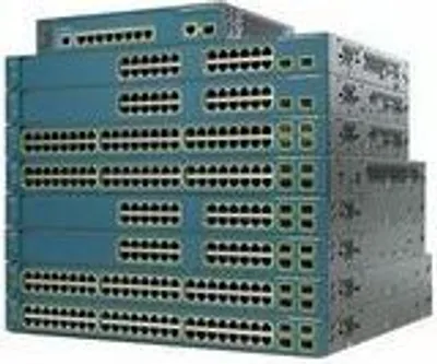 Produktbild von Cisco Catalyst 3560-E 48-Port Multi-Layer Ethernet Switch w/ PoE, gemanaged, 10/100/1000 Mbps, 1 Gbit/Sek, RMON 1, RMON 2, RMON 3, RMON 9, Telnet, SNMP 3, Ethernet, Ethernet, Fast Ethernet, Gigabit Ethernet