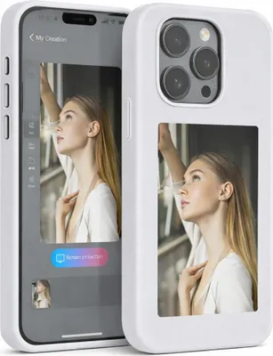 Produktbild von NFC E-Ink Hülle mit Display Für iPhone 15-Grau