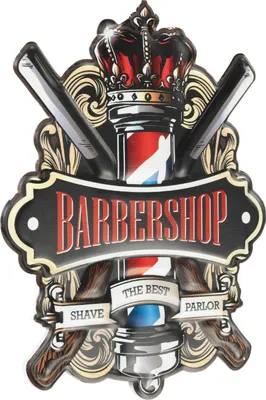 Produktbild von Moritz Blechschild Barbershop, bester Frisuer 33 x 40 Vintage Retro Nostalgie Metall Dekoration
