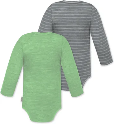 Produktbild von normani 2er Pack Baby Merino Langarmbody