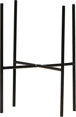 Produktbild von Pflanzenständer Metall Schwarz Ø12cm Höhenverstellbarer Pflanzenfuß 18 5cm Deko