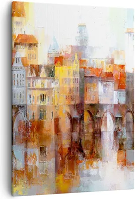 Produktbild von Bild auf Leinwand - Leinwandbild - Einteilig - Stadt Mietshaus - 50x70cm - Wand Bild - Wanddeko - Wandbilder - Leinwanddruck - Kunstdruck - Wanddekoration - Leinwand bilder - Wandbild - PA50x70-3476