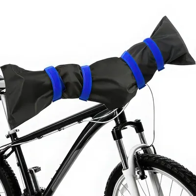 Produktbild von E-Bike Lenker Schutz wasserdicht 300D Oxford, Fahrrad Lenker Abdeckung mit Reißverschluss, staubdicht & reißfest, für Transport & Outdoor Schutz