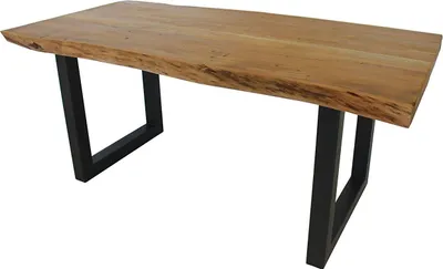 Produktbild von Bellary Esstisch mit U-untergestell 160x90x76 cm schwarz/natur