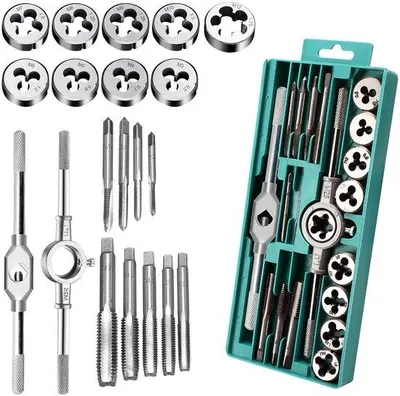 Image de Outils de taraudage en acier inoxydable pour une grande précision - Coffret de 20 pièces - M3/M12 - Qualité supérieure
