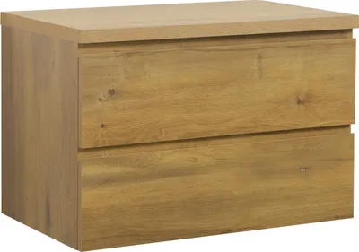 Zdjęcie produktu dla Badplaats Szafka pod Umywalkę Angela 80 x 48 cm – Dąb – Wisząca Szafka z Blatem