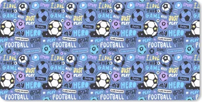 Produktbild von MuchoWow® Mauspad Mousepad Muster - Fußball - Blau - Jungen - Kinder - Kleiner Junge 60x30 cm - Mousepads - Maus Mat - Pad - Mausunterlage - Nachhaltig