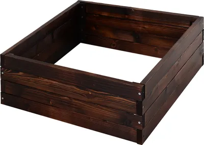 Produktbild von Podwyższona grządka Outsunny, skrzynia na sadzonki, grządka na warzywa, grządka na zioła, lite drewno, ciemny brąz, 60 x 60 x 23 cm