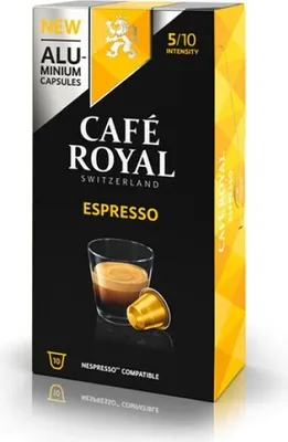 Obrázok produktu pre Café Royal 10169902, Kávová kapsula, Espresso, Stredne pražená, Nespresso, 10 šálok, 10 kusov
