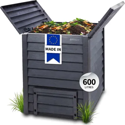 Image de GARANTIA THERMO-WOOD composteur 600 litres anthracite-brun