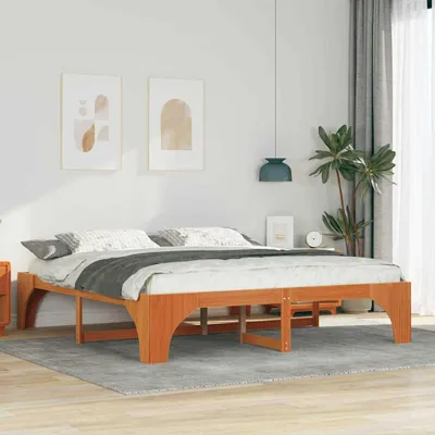 Zdjęcie produktu dla Maison Exclusive – rama łóżka brązowa 180 x 200 cm Lite drewno sosnowe