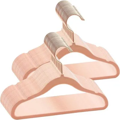 Obrázek produktu pro 50 kusů růžových ramínek na dětské oblečení, 30 x 20,5 cm, protiskluzová úprava, odolná