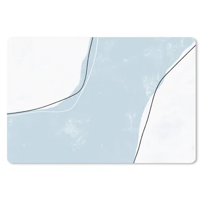 Produktbild von MuchoWow® Schreibtischunterlage Blau - Minimalismus - Abstrakt 60x40 cm - XXL Mauspad - Großes Mauspad