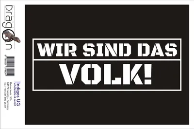 Produktbild von Aufkleber / Autoaufkleber - JDM / Die cut / Auto / OEM - Wir sind das volk! - 200x70mm silber - Heckscheibe / Heckscheibenaufkleber
