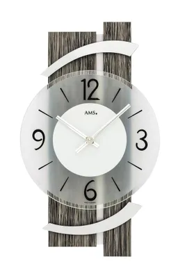 Zdjęcie produktu dla Zegar ścienny nowoczesny 40 cm x 23 cm x 6 cm - AMS Model: 9547