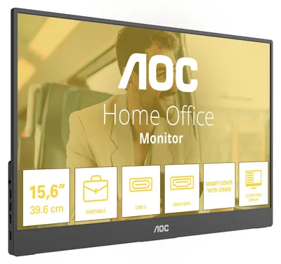 Produktbild von AOC 16T20E2, 39,6 cm (15.6"), LED, 1920 x 1080 Pixel, Full HD, 16:9, 4 ms