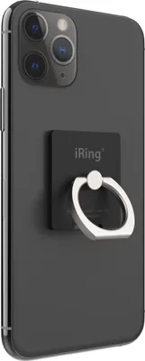Image de iRing Handyring support finger - Handyring Amovible - Rotation 360 degrés - Fonction d'inclinaison 180 degrés - Noir mat