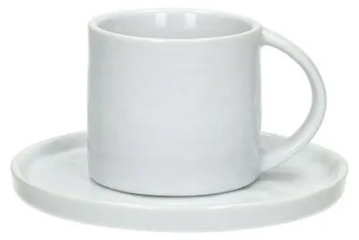 Immagine prodotto di Tazza e piattino in porcellana bianca, marca Pomax Porcelino, diametro 11,5 cm, altezza 7,2 cm