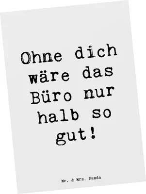 Produktbild von Mr. & Mrs. Panda Postkarte Spruch Sekretärin Beste - Weiß - Geschenk, Koordination, Aufmerksamkeit, tägliche Bemühungen, Postkarten, Ansichtskarten, Liebe, Anerkennung