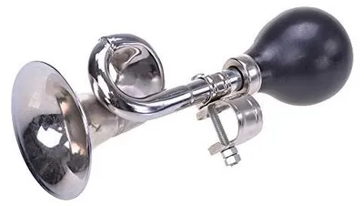 Zdjęcie produktu dla Klakson rowerowy żarówka srebrny metal chromowany do roweru