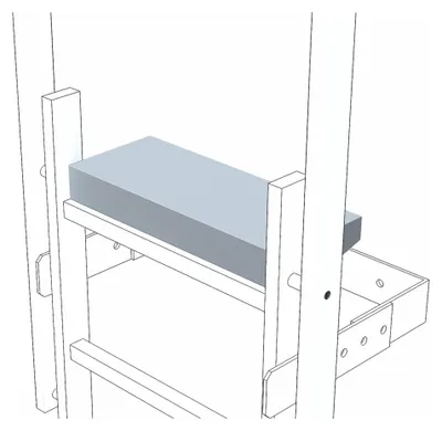 Produktbild von Zarges Ausstiegstritt Aluminium 520mm Breite, 150mm Tiefe