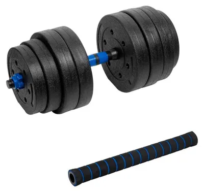 Immagine prodotto di Rebel RBA-2302 Manubrio regolabile con connettore 1 x 20 kg, nero e blu