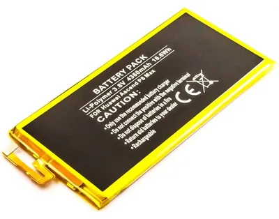 Produktbild von Akku für Huawei Ascend P8 Max Li-Pol 3,8 Volt 4360 mAh schwarz.