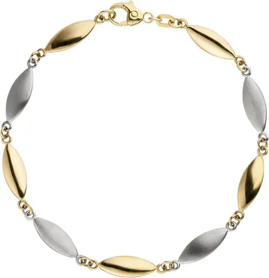 5-5mm-Armband-aus-585-Gelbgold-Weißgold-19-5cm