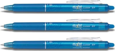 Produktbild von Pilot Frixion Clicker 0.7 Tintenroller hellblau - 3er-Set