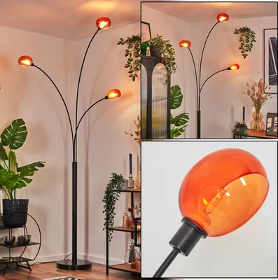 Produktbild von Suio Stehlampe aus Metall in Schwarz/Orange