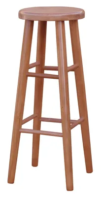 Produktbild von Barhocker aus Buchenholz 82 cm – Massiv Holzstuhl für Gastro Restaurant Bistro – Neu - Erle