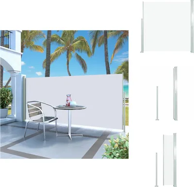 Produktbild von vidaXL Ausziehbare Seitenmarkise 140x300 cm Creme -  Sonnenschirme & Sonnenschutze