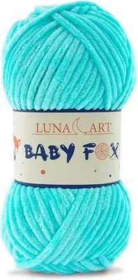 Obrázek produktu pro Vlna Luna Art Baby Fox 100 % polyester Bulky, Jasny Turquoise, 120 m, 100 g