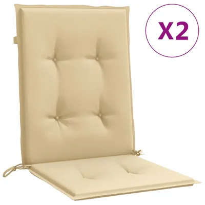 Produktbild von vidaXL Niedriglehner-Auflagen 2 Stk. Melange Beige 100x50x4 cm Stoff