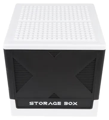 Obrázok produktu pre Úložný box na hračky so stavebnou doskou 37 l Stohovateľný skladací organizér na stavebné kocky Úložný kontajner pre domácnosť Čierny