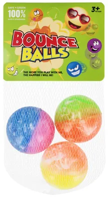 Produktbild von Gummiball, 4 cm, 3 Stück, MEGA CREATIVE 571421