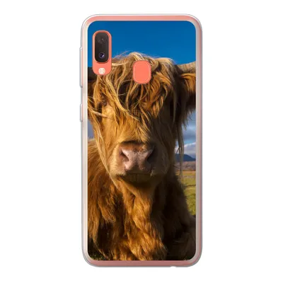 Produktbild von MuchoWow® Handyhülle Schutzhülle Hülle für Samsung Galaxy A20e Schottische Highlander - Tiere - Gras Silikon Softcase Handy Hülle - Abdeckung